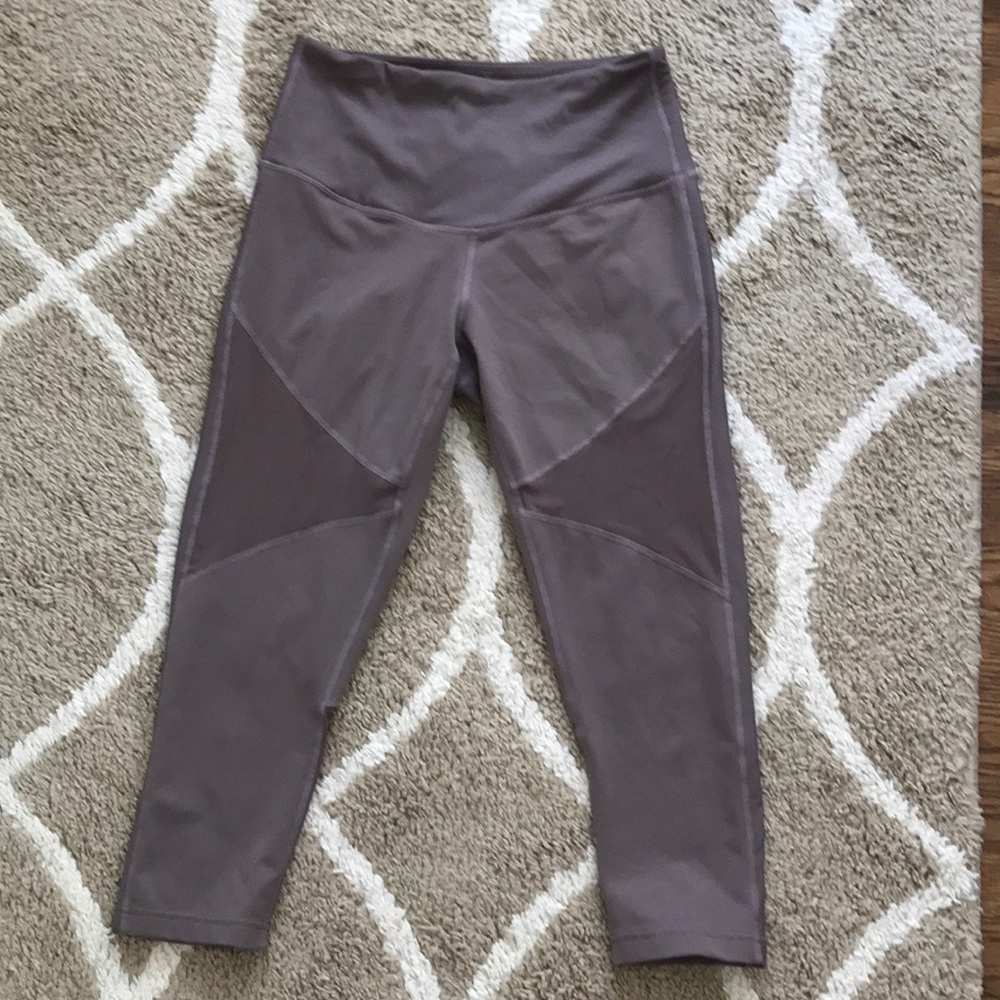 Zella brand cropped athletic tights/mesh detail